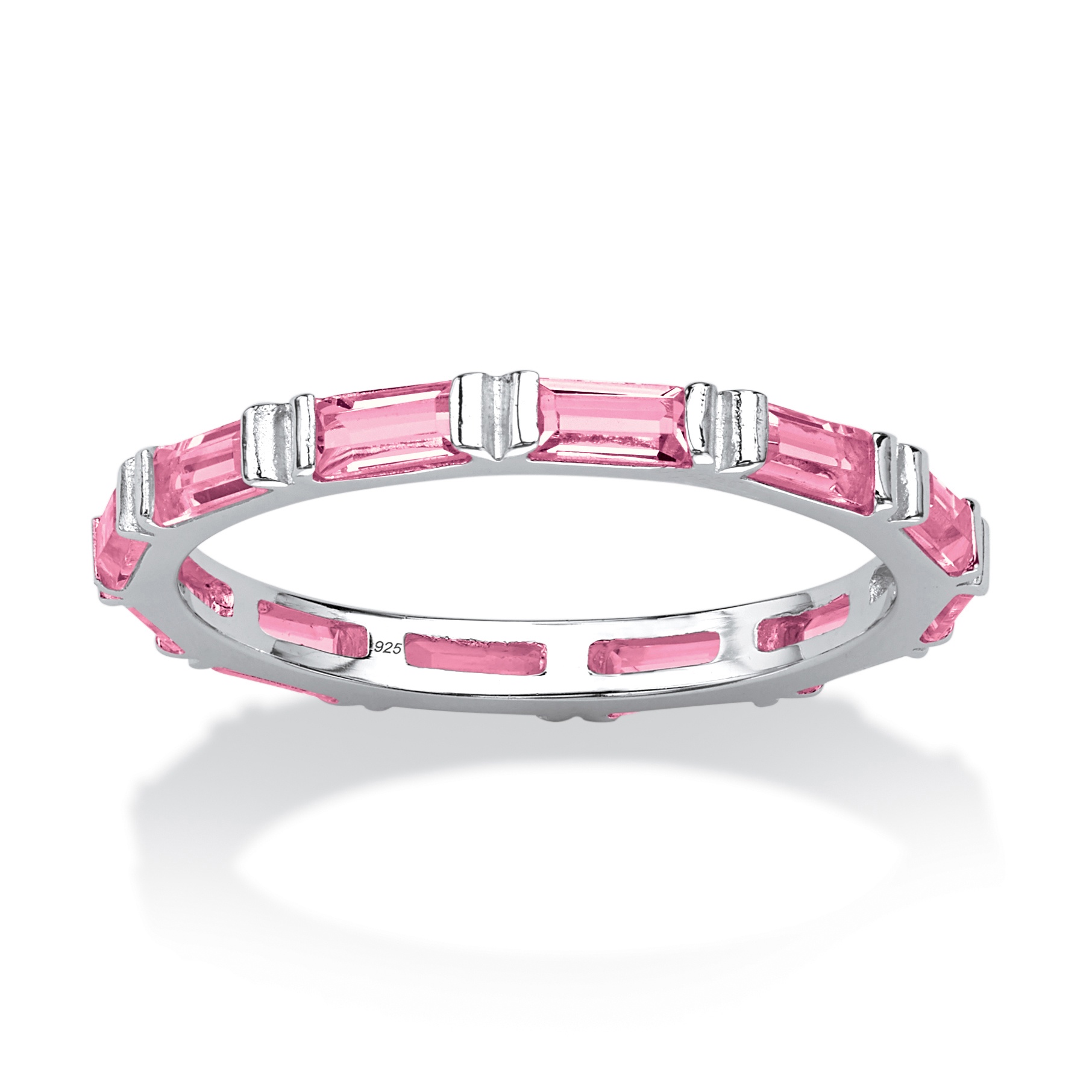 Sterling Silver Birthstone Classic Eternity Band