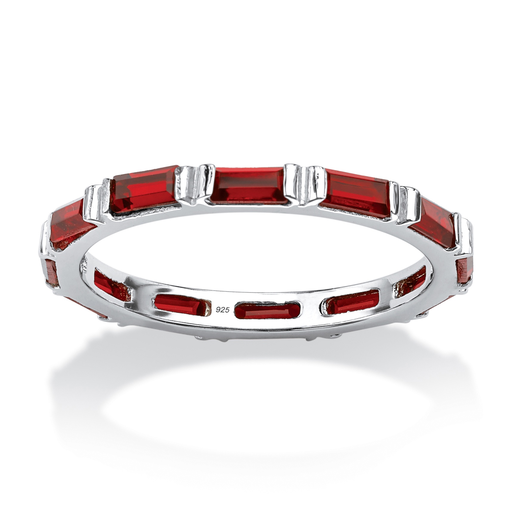 Sterling Silver Birthstone Classic Eternity Band
