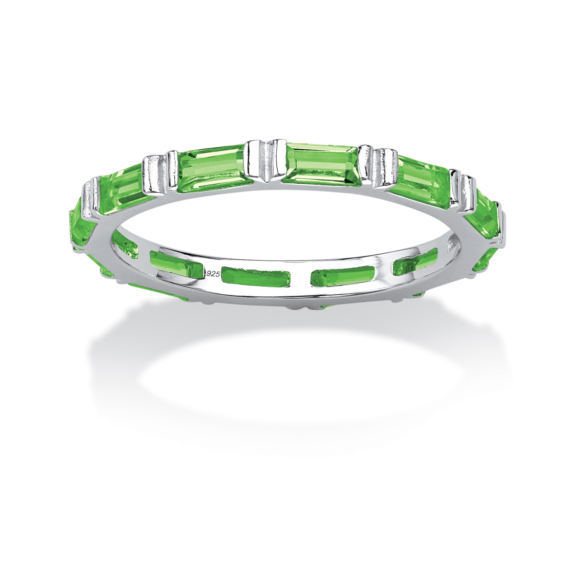 Sterling Silver Birthstone Classic Eternity Band