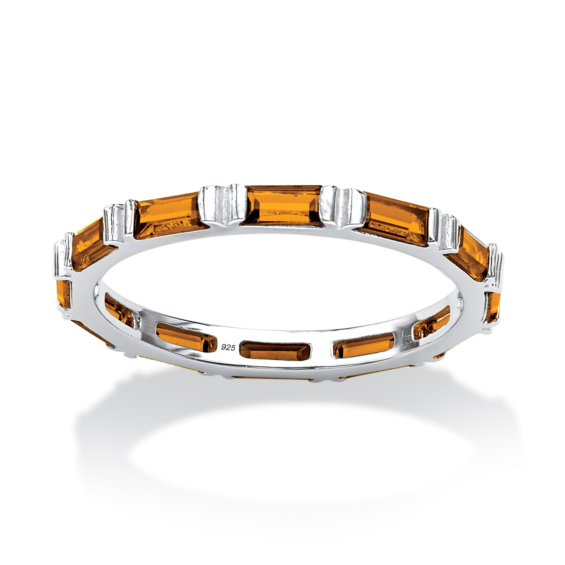 Sterling Silver Birthstone Classic Eternity Band