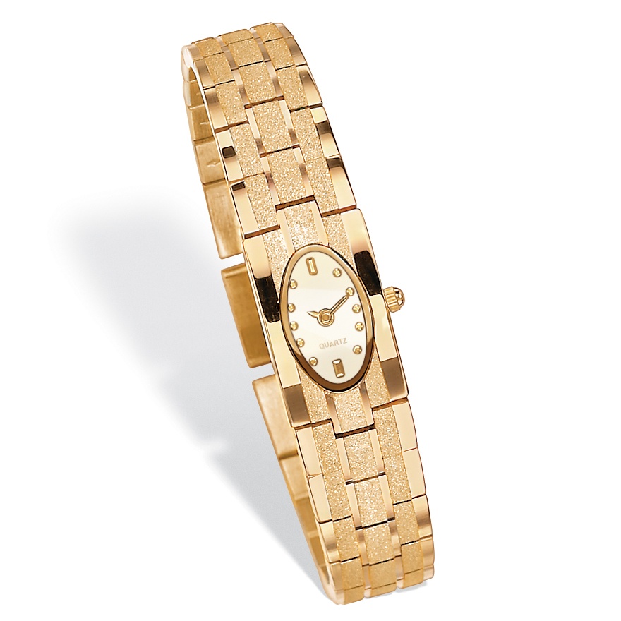 14k Gold-Plated Jules J&uuml;regensen Polished and Laser-Cut Women's Watch