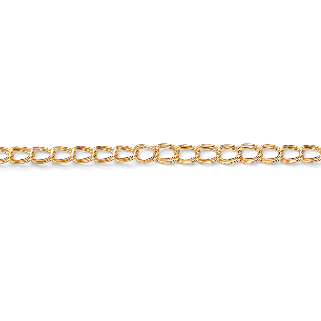 18k Gold over Sterling Silver Double Curb-Link Necklace