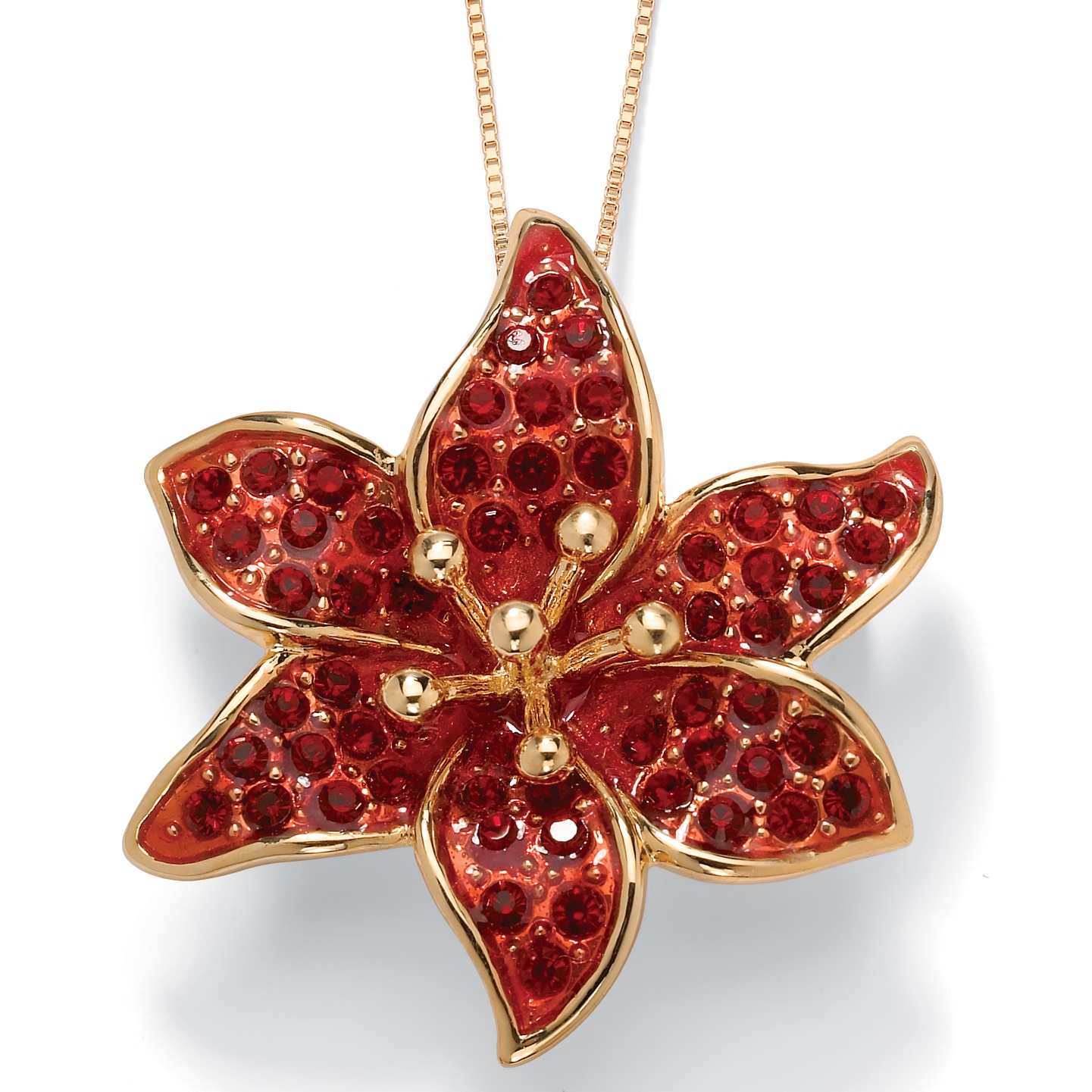 Goldtone Crystal Pin