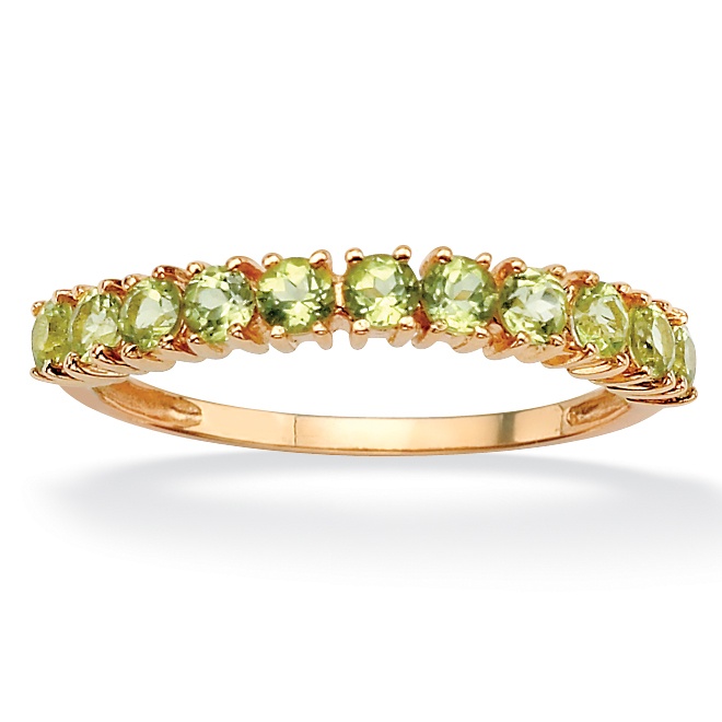 18k Gold Over Sterling Silver Peridot Women's Ring