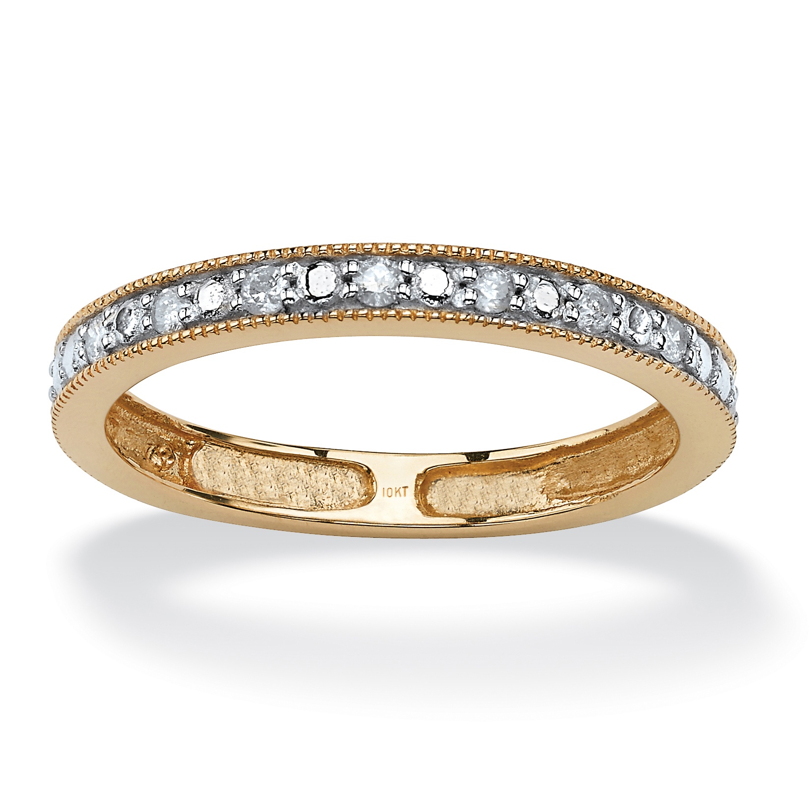 Tutone 10k Gold Diamond Eternity Band