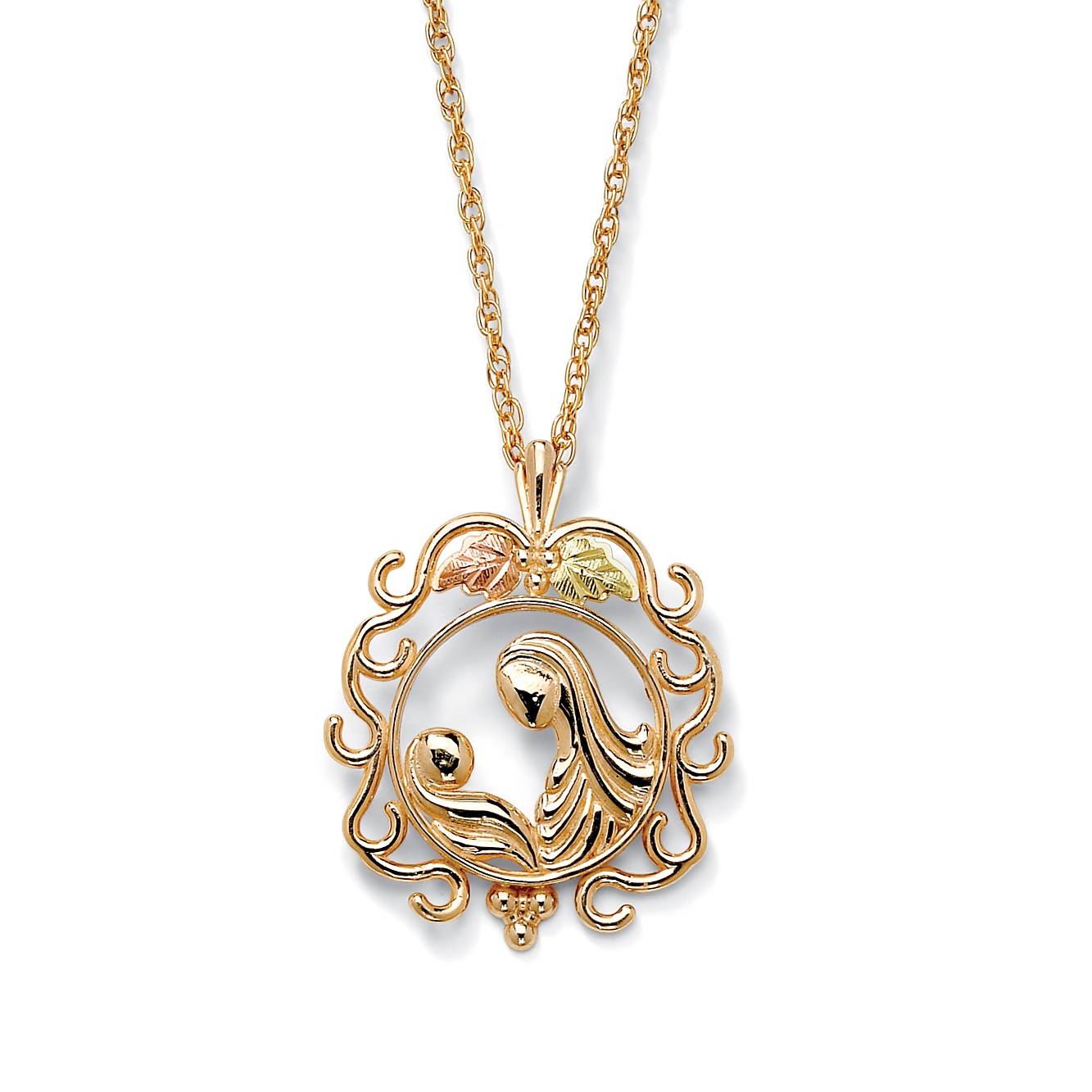 12k Gold Black Hills Gold and 14k Gold-Filled "Mother's Embrace" ...