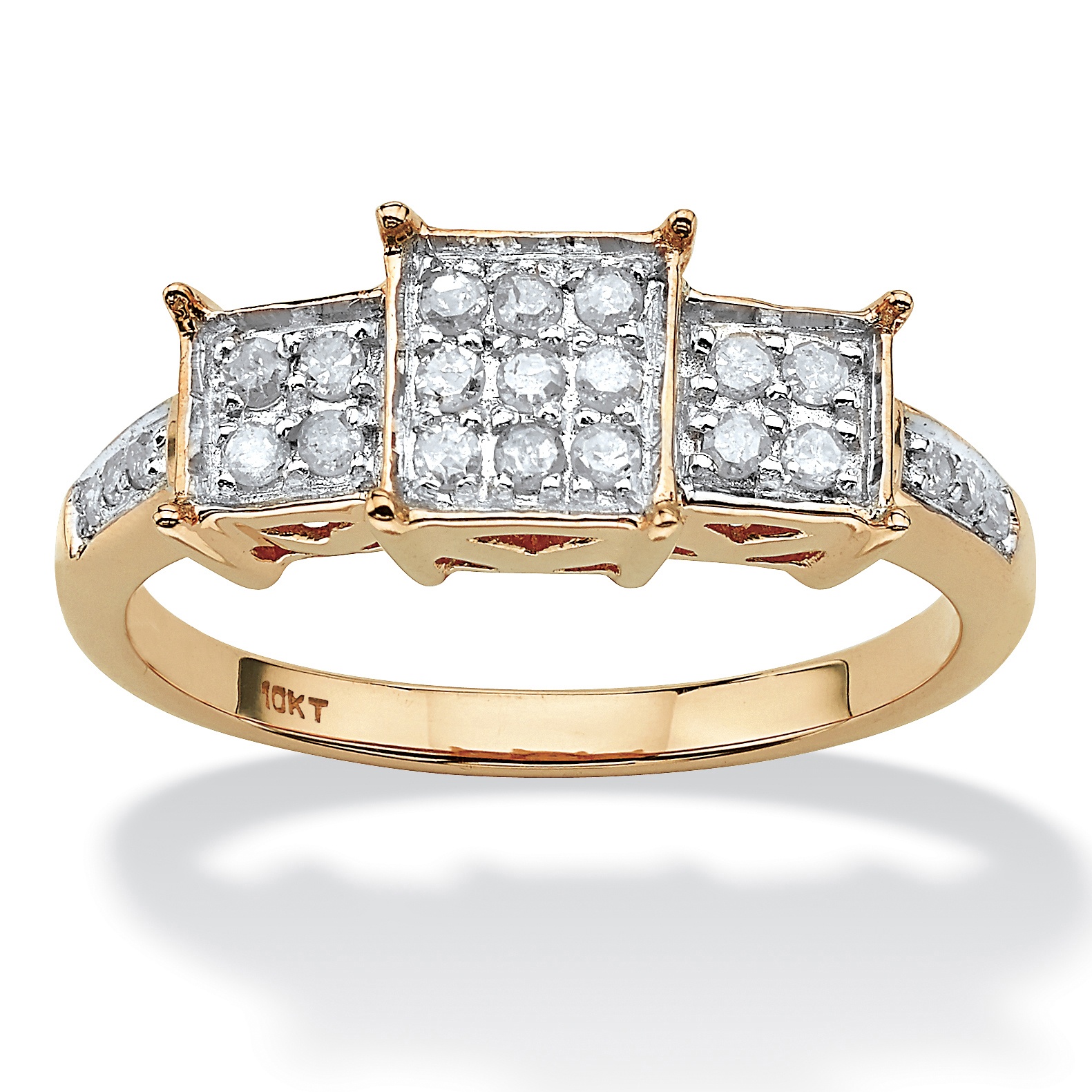 10k Gold Diamond Women's Ring