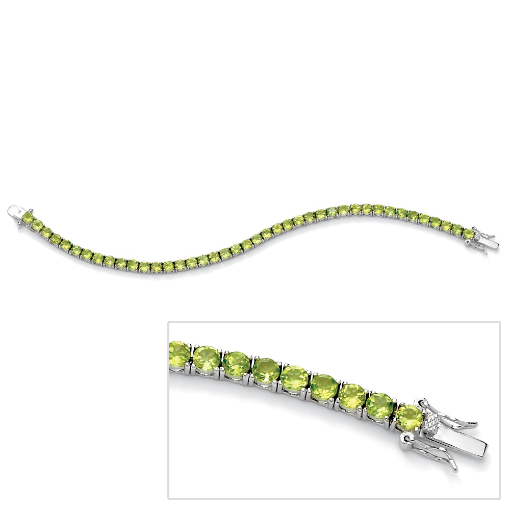 Sterling Silver Peridot Tennis Bracelet