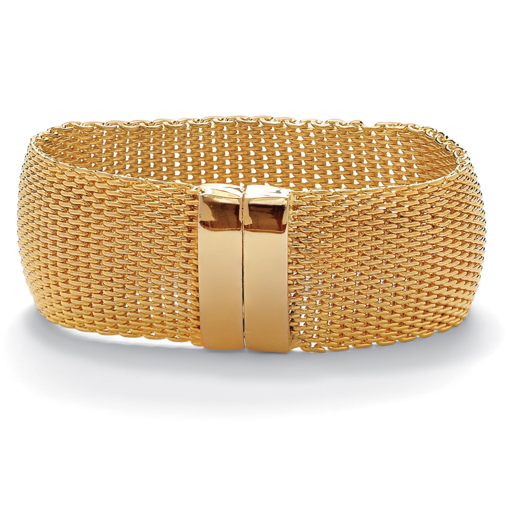 Goldtone Metal Mesh Bangle Bracelet