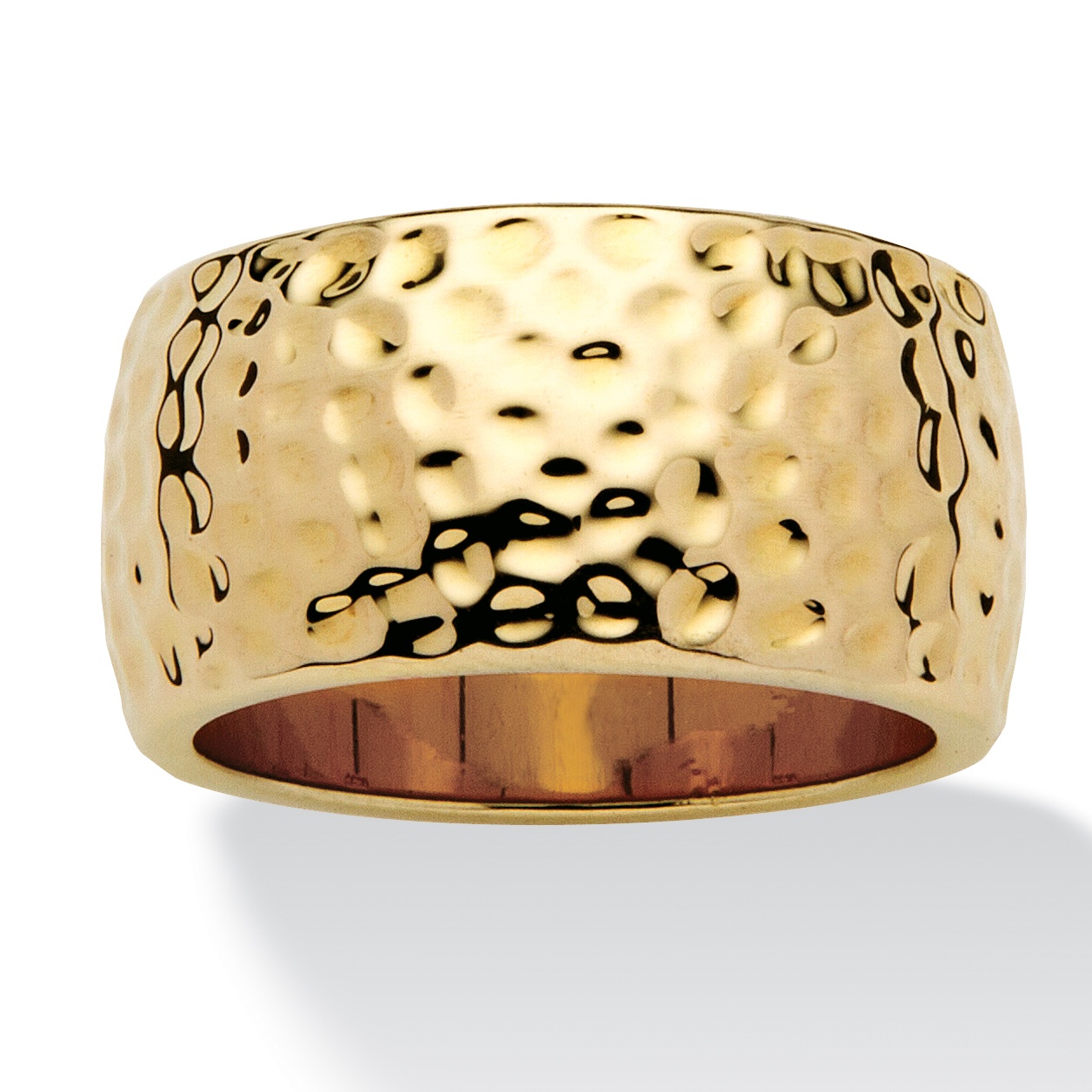 14k Gold-Plated Hammered-Style Band