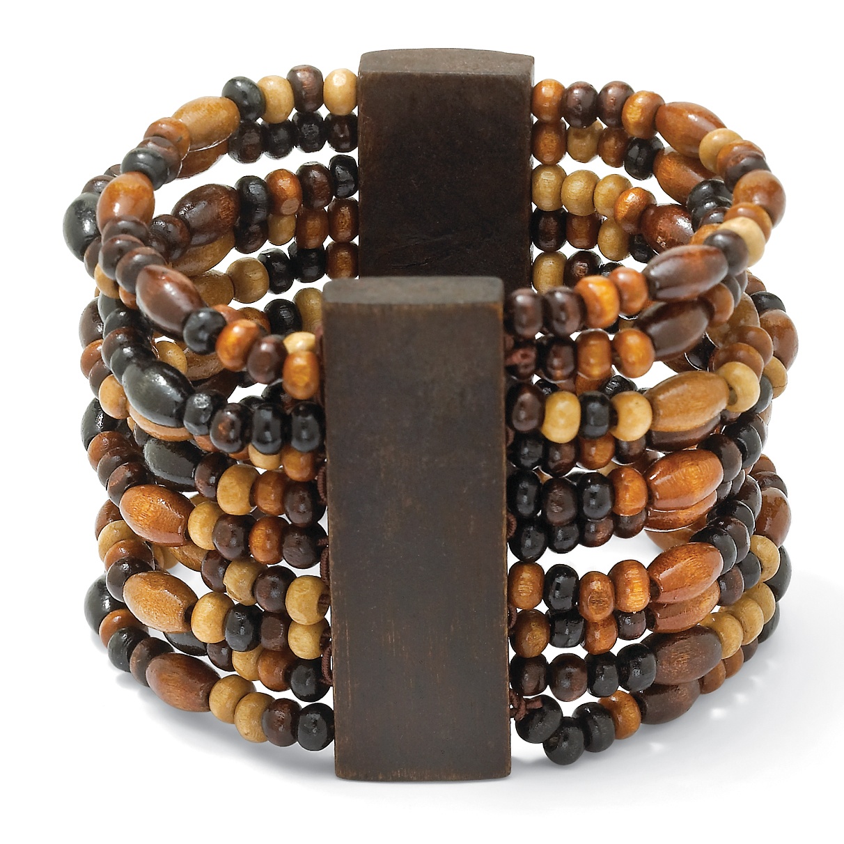 Wood Beaded/Barrel Stretch Bracelet