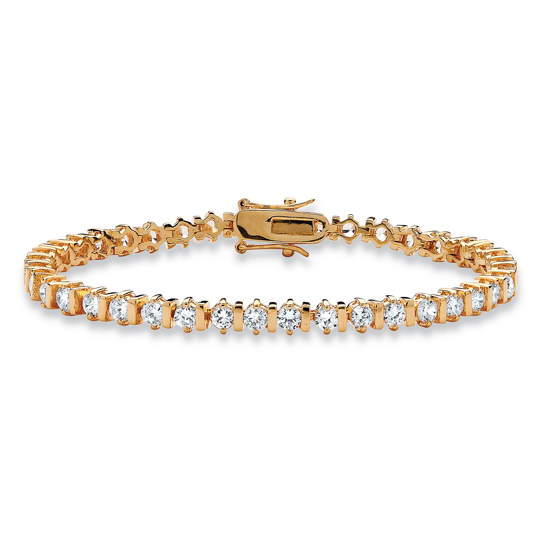 DiamonUltra Cubic Zirconia Tennis Bracelet in 14k Gold-Plated