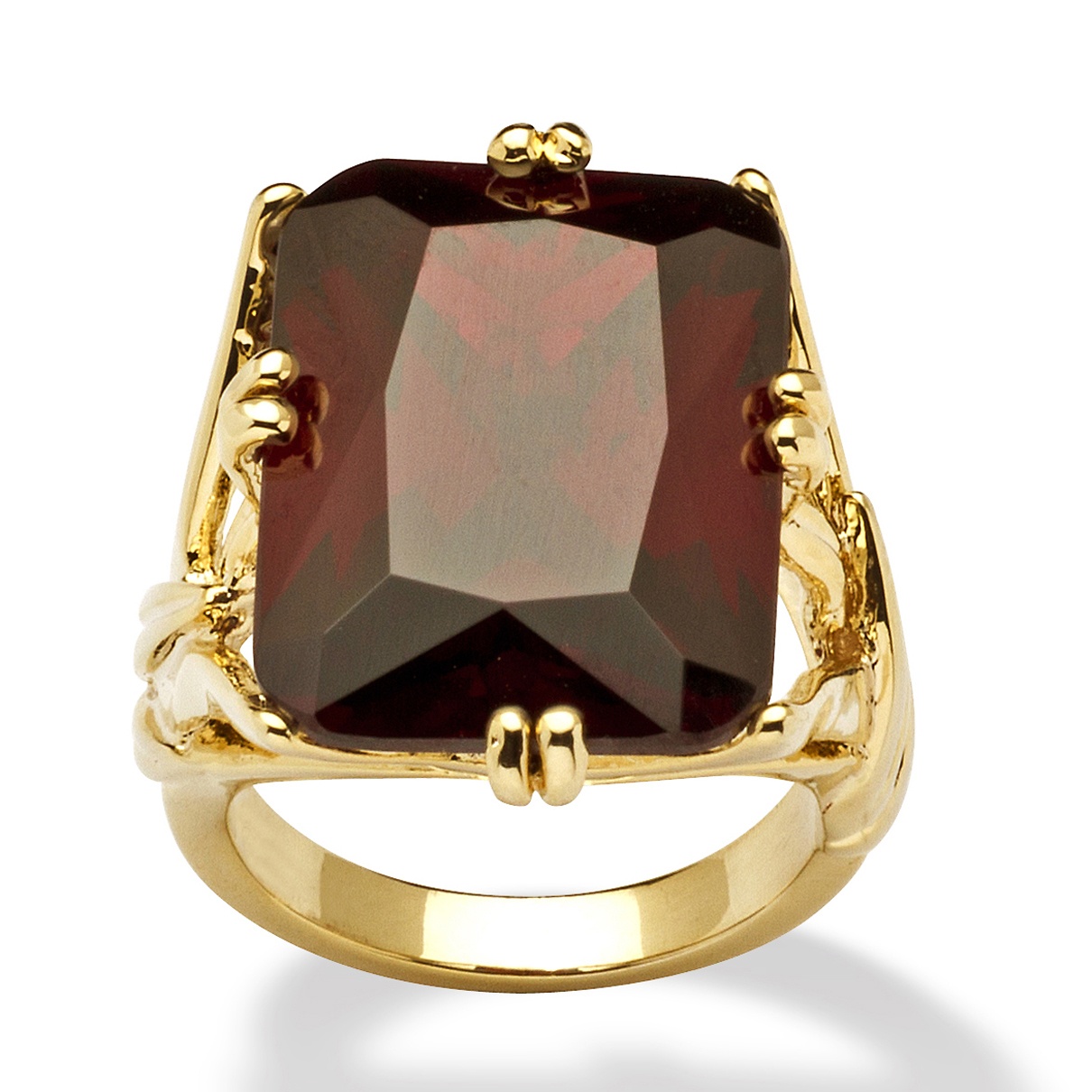 14k Gold-Plated Red DiamonUltra&trade; Cubic Zirconia Branch Ring