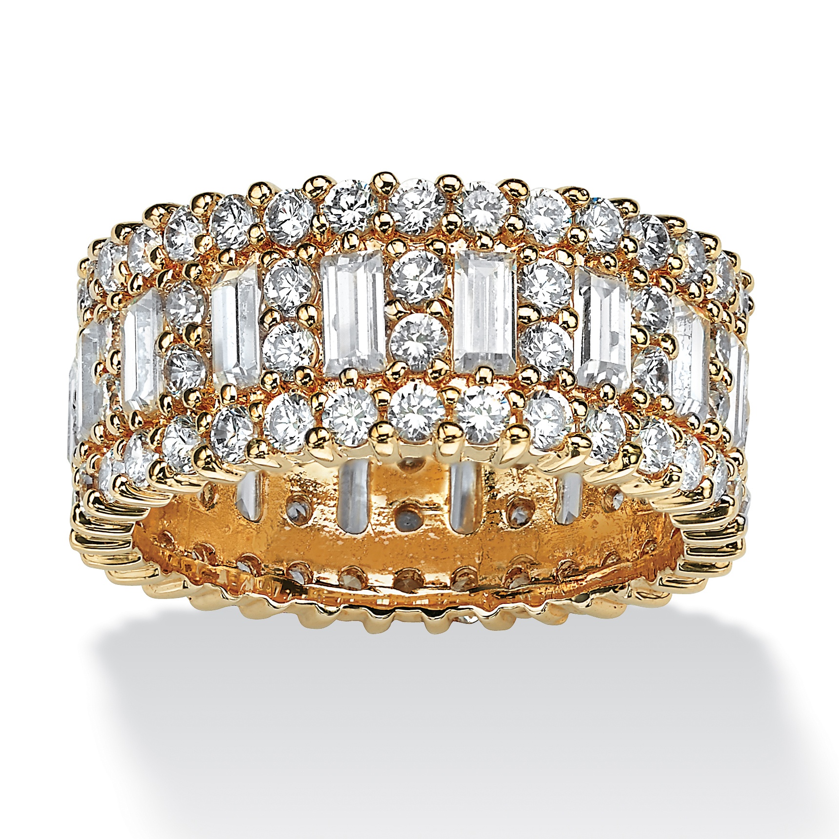 14k Gold-Plated DiamonUltra&trade; Cubic Zirconia Eternity Band Ring