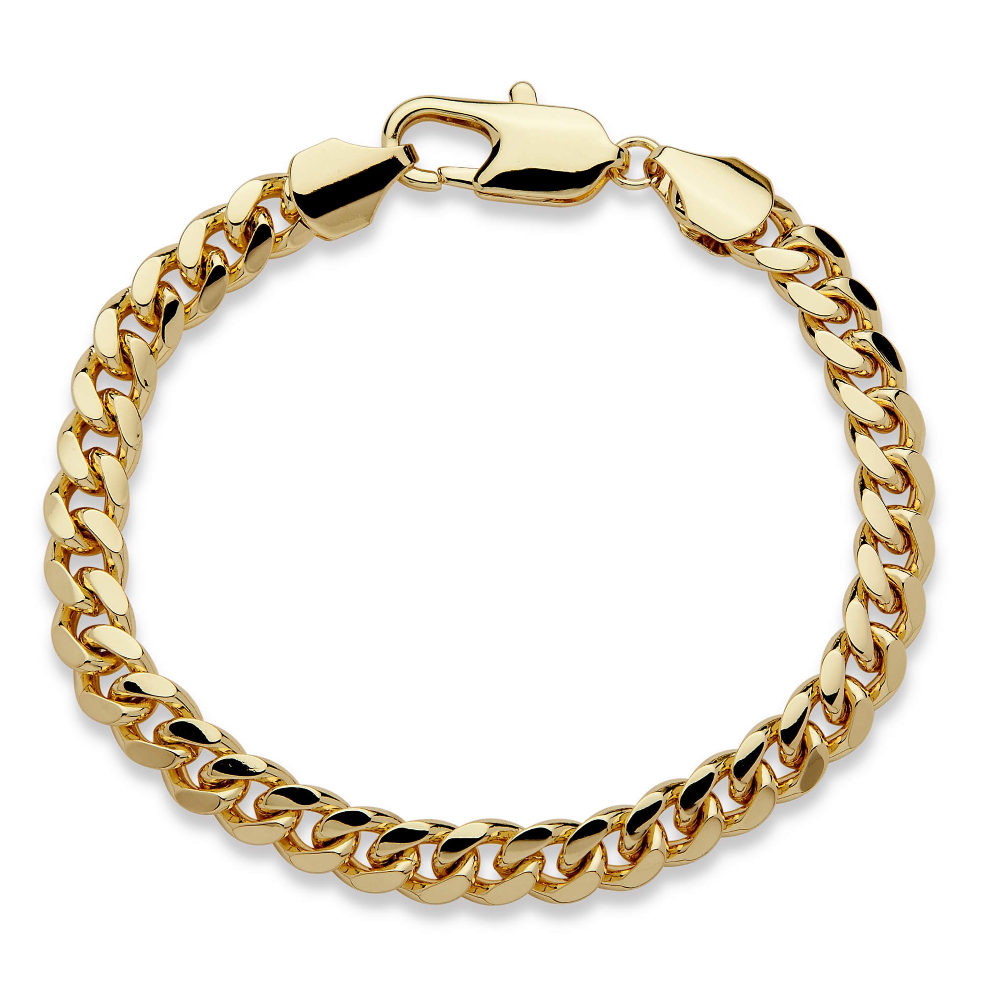 Men's 14k Gold-Plated Curb-Link Bracelet 10"