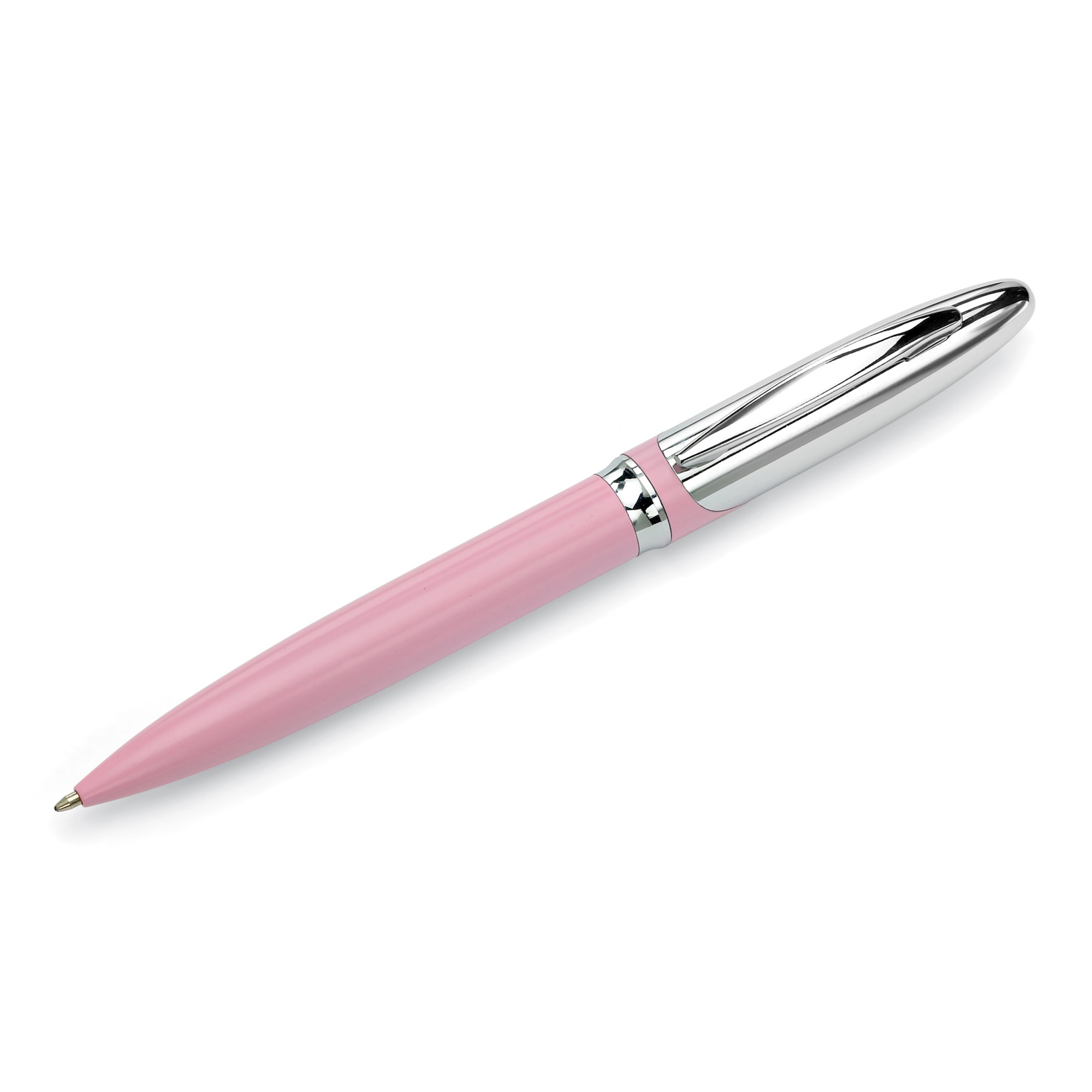 Silvertone Pink Enamel Pen