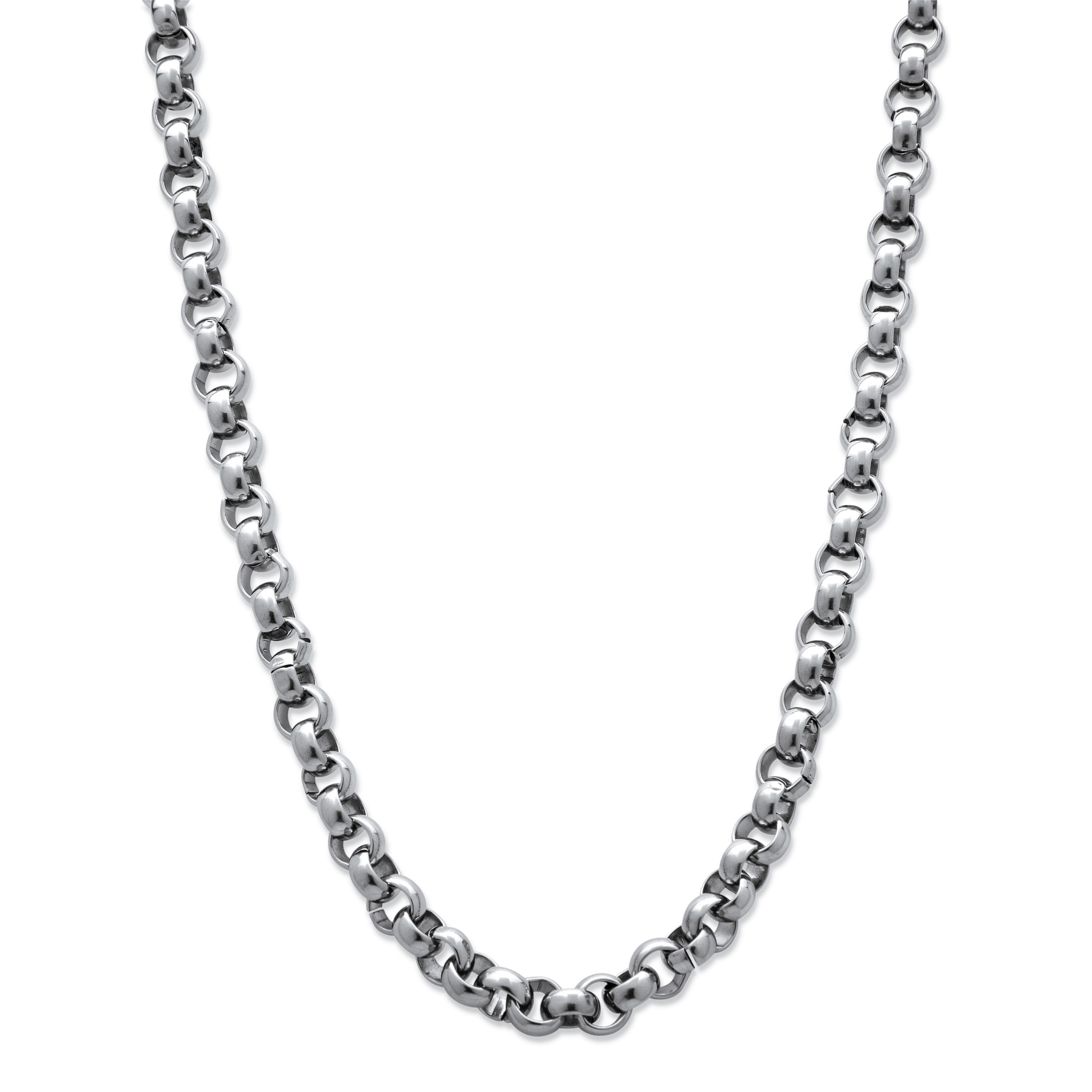 Men's Stainless Steel Rolo-Link Necklace