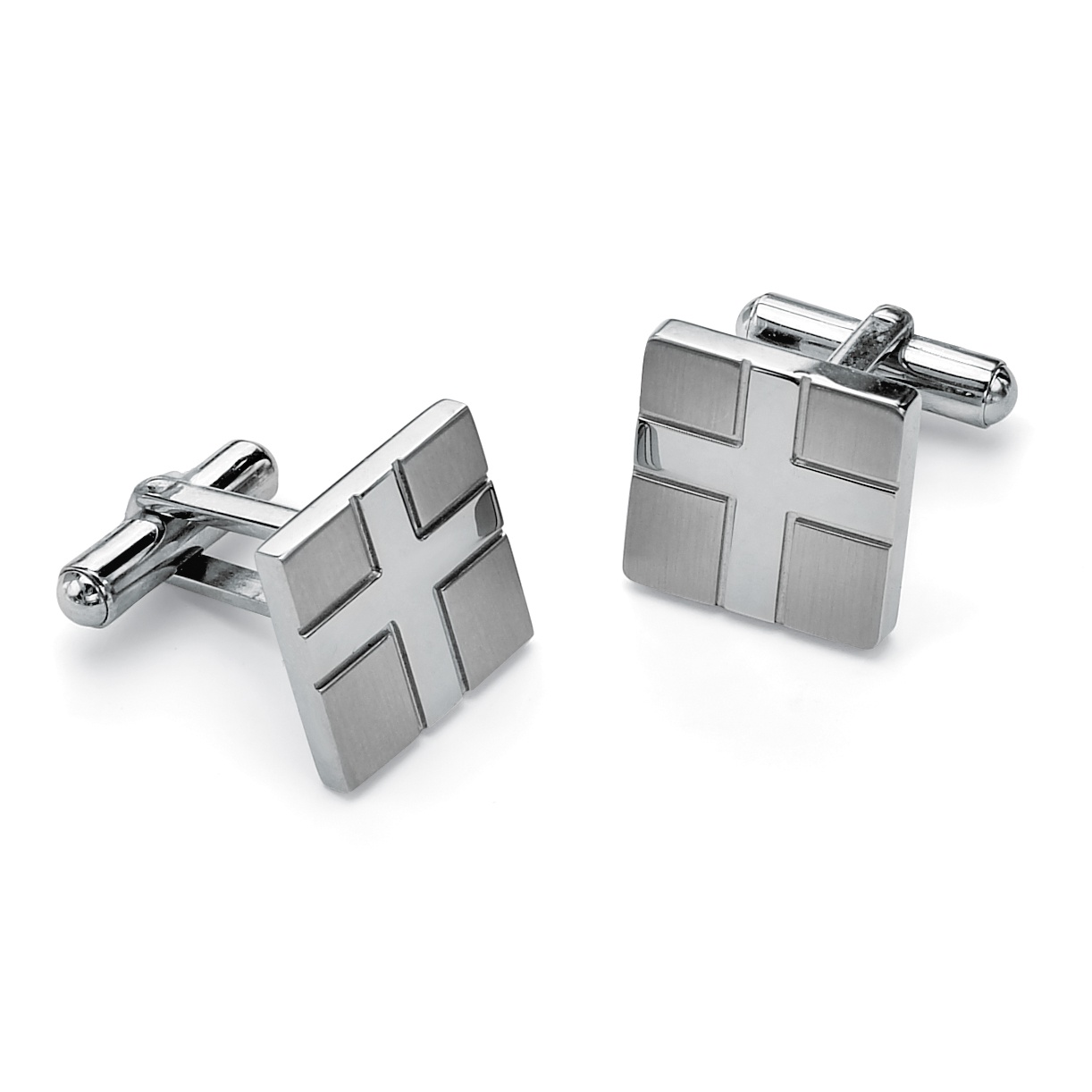 Men's Stainless Steel Cross Cuff Links