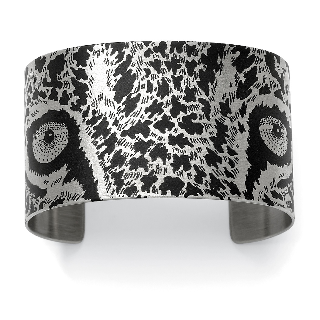 Stainless Steel Leopard Tattoo Cuff Bracelet