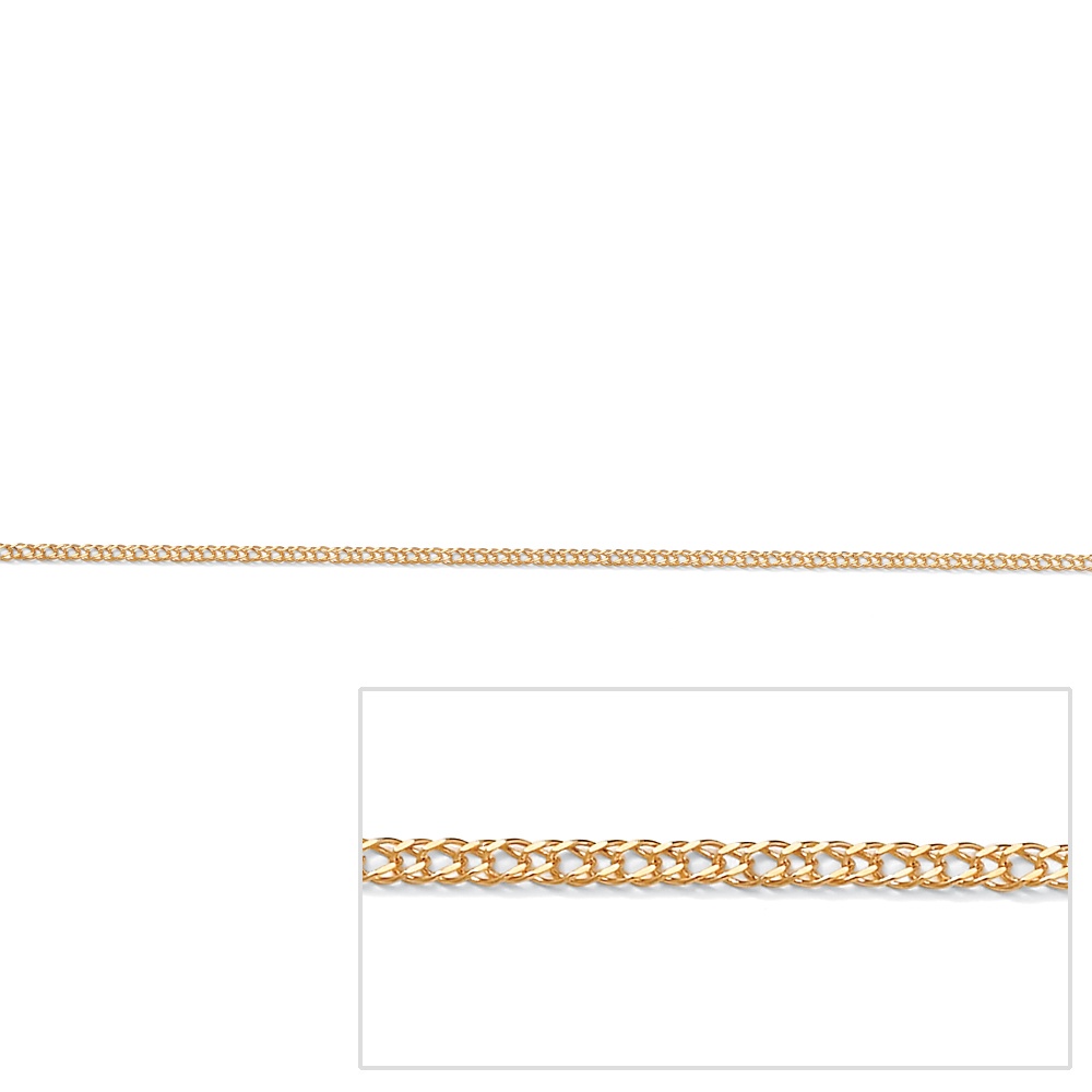 10k Gold Double Curb-Link Ankle Bracelet
