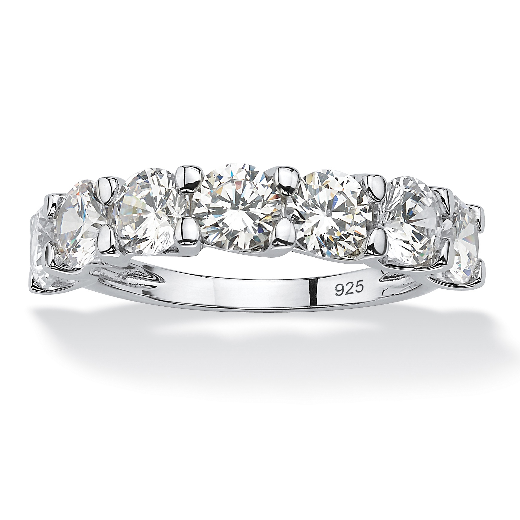 3.50 CT TW Round DiamonUltra&trade; Cubic Zirconia Anniversary Ring in ...