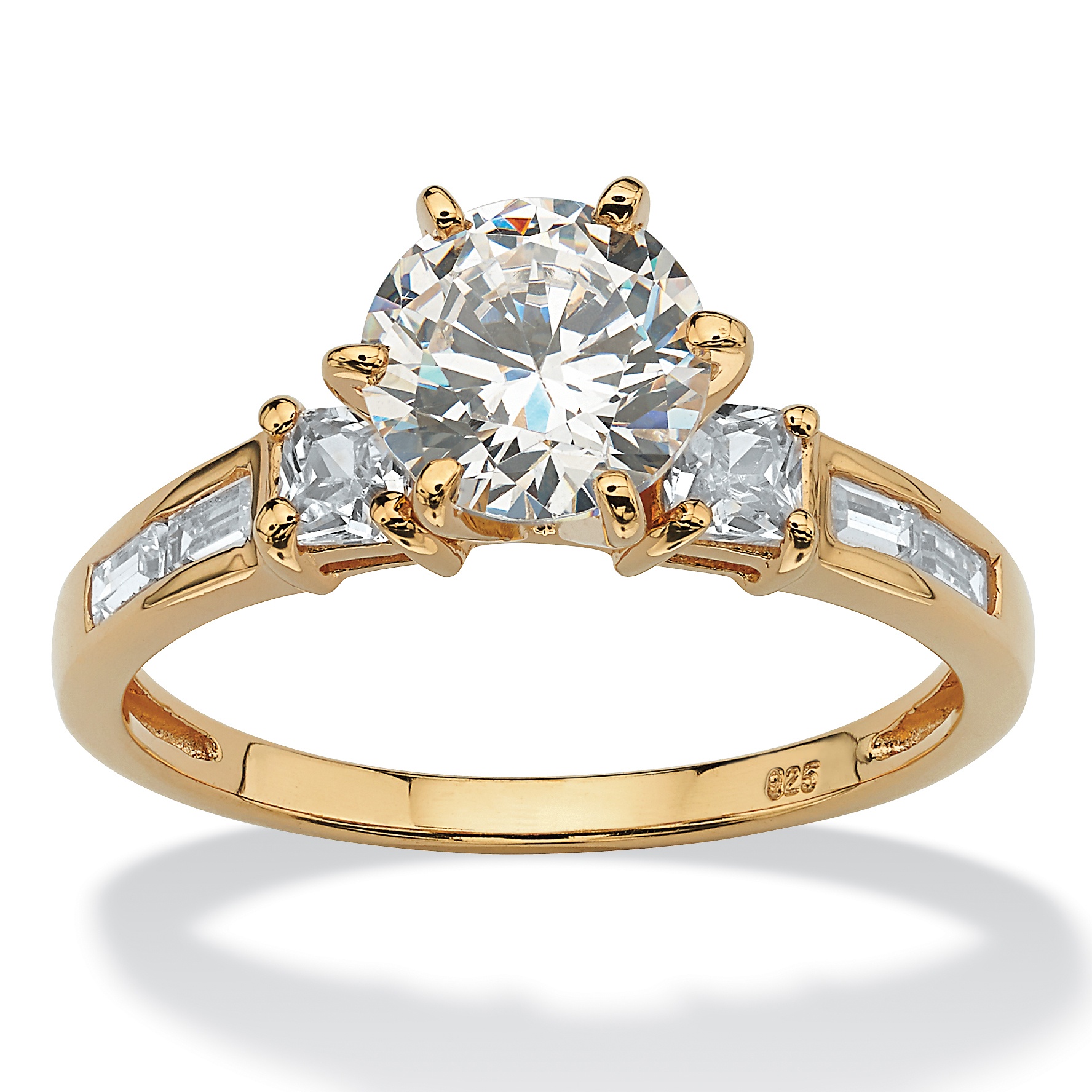 2.02 CT TW Round, Princess-Cut and Baguette DiamonUltra&trade; Cubic Zirconia...
