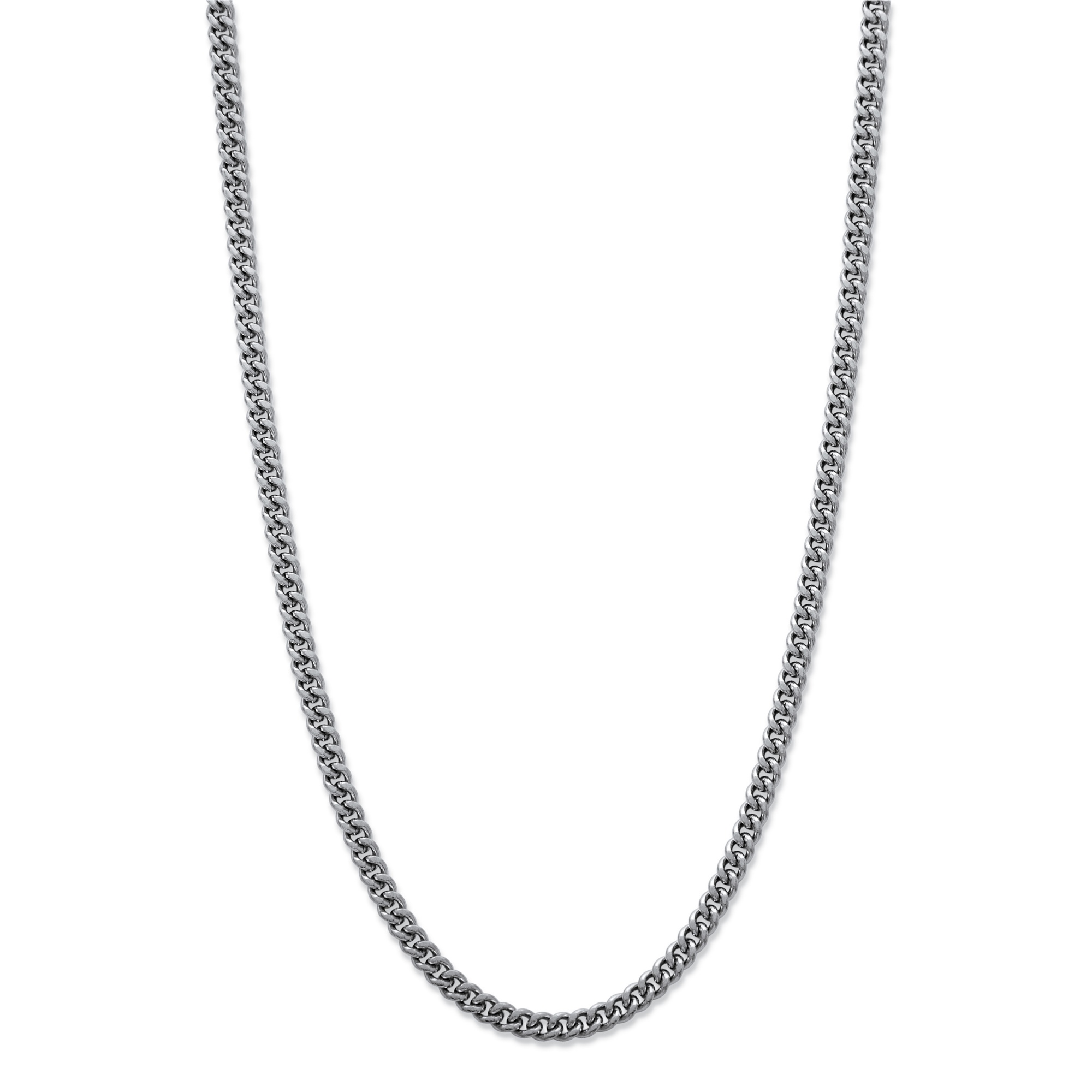 Curb-Link Necklace in Stainless Steel 22"