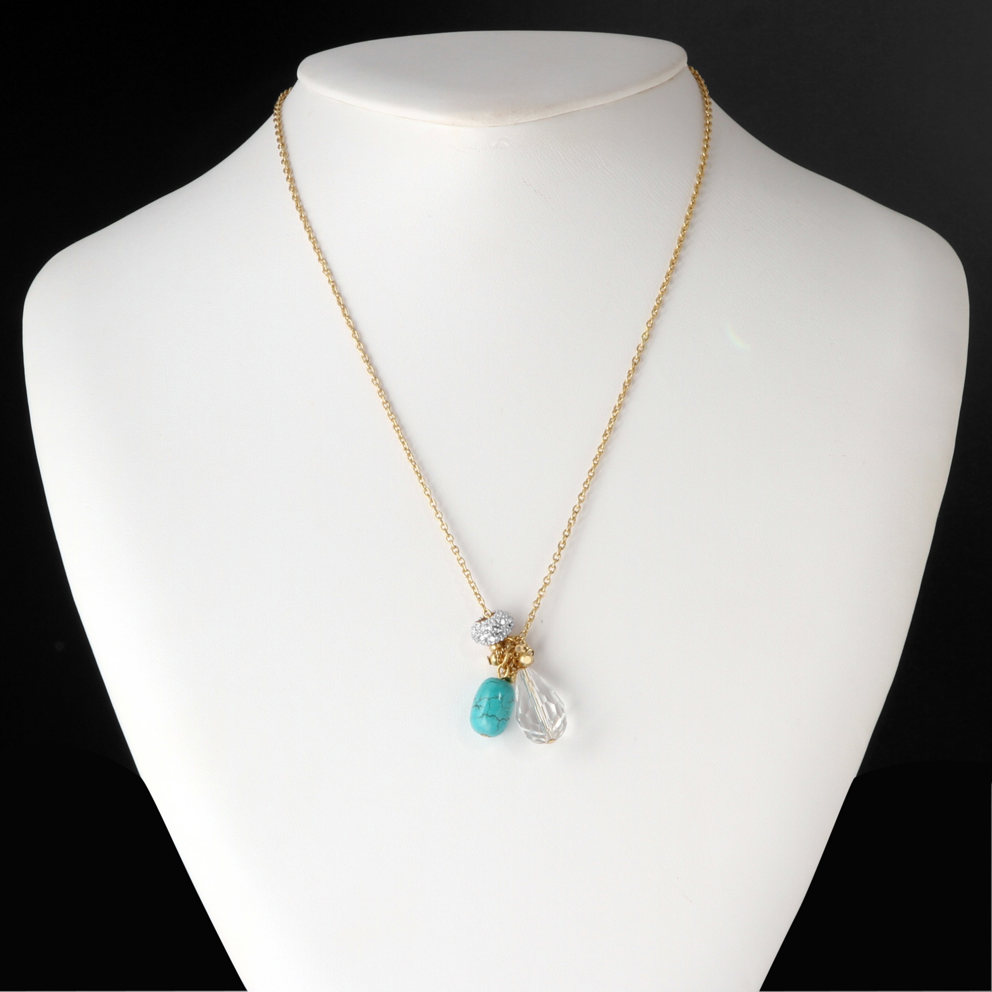 Womens Crystal Goldtone Pendant