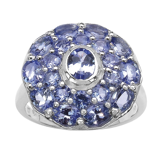 3.05 CT TW Tanzanite Ring in Sterling Silver