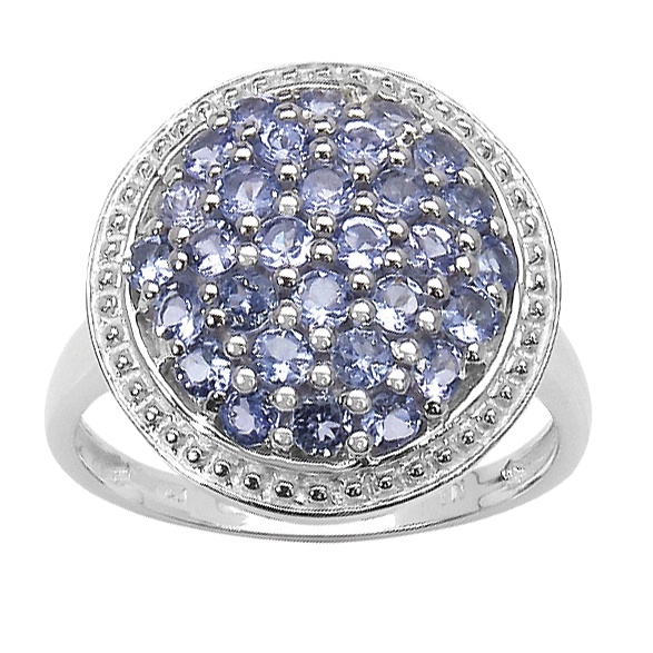 .90 CT TW Round Tanzanite Circle Ring in Sterling Silver