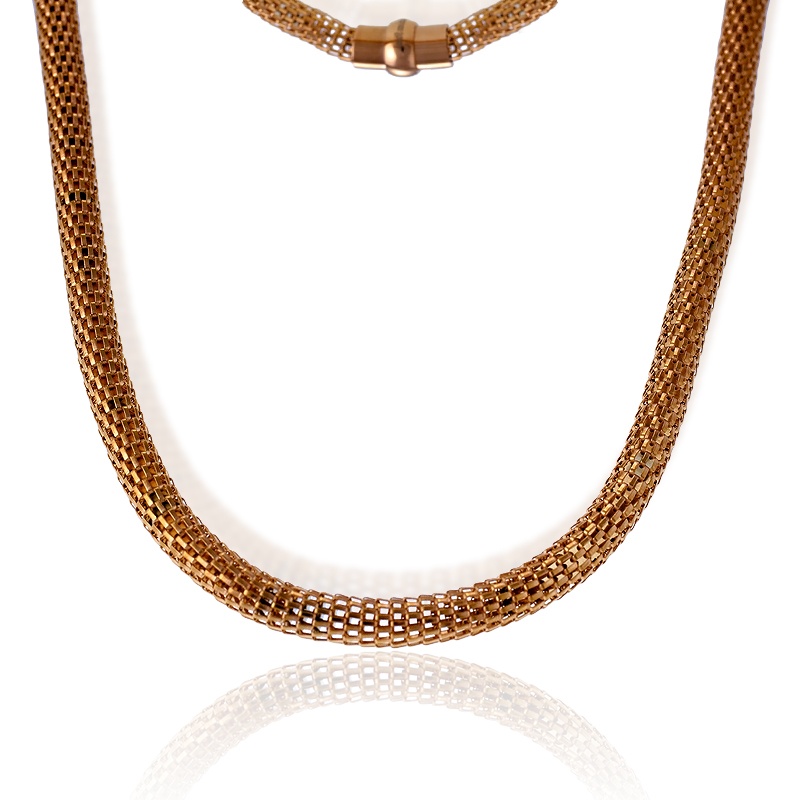 Mesh Necklace in Gold IP Stainless Steel