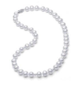Cultured Freshwater Pearl Necklace in Sterling Silver