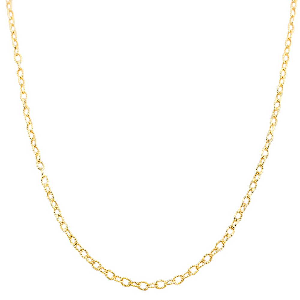 Scroll-Link Chain in 10k Gold