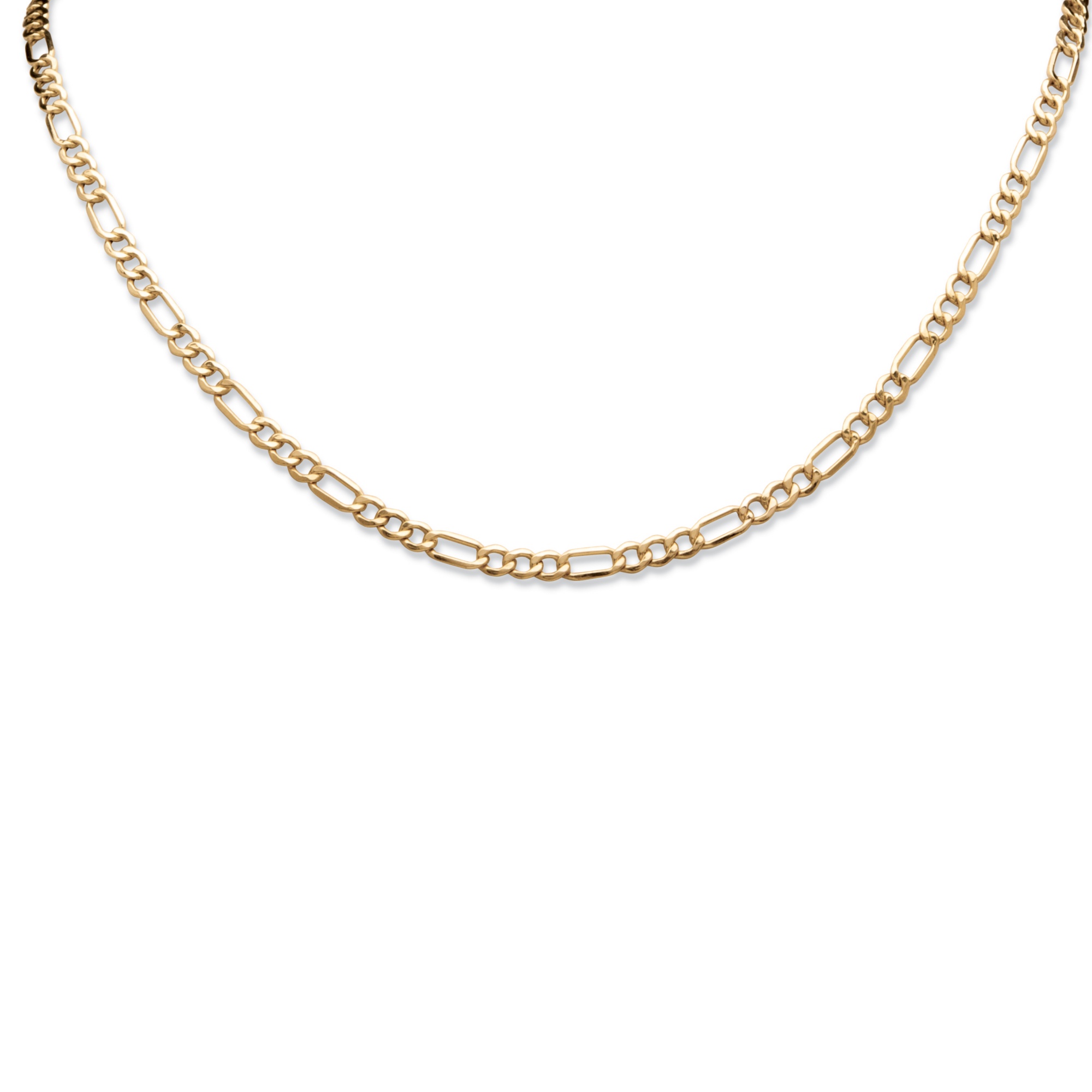 Figaro-Link Chain in 10k Gold 18"
