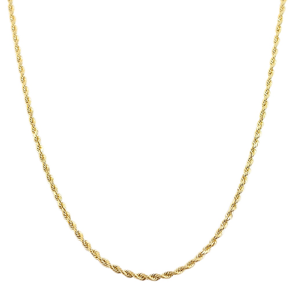 Rope Chain in 10k Gold 20" 1.3 mm Width