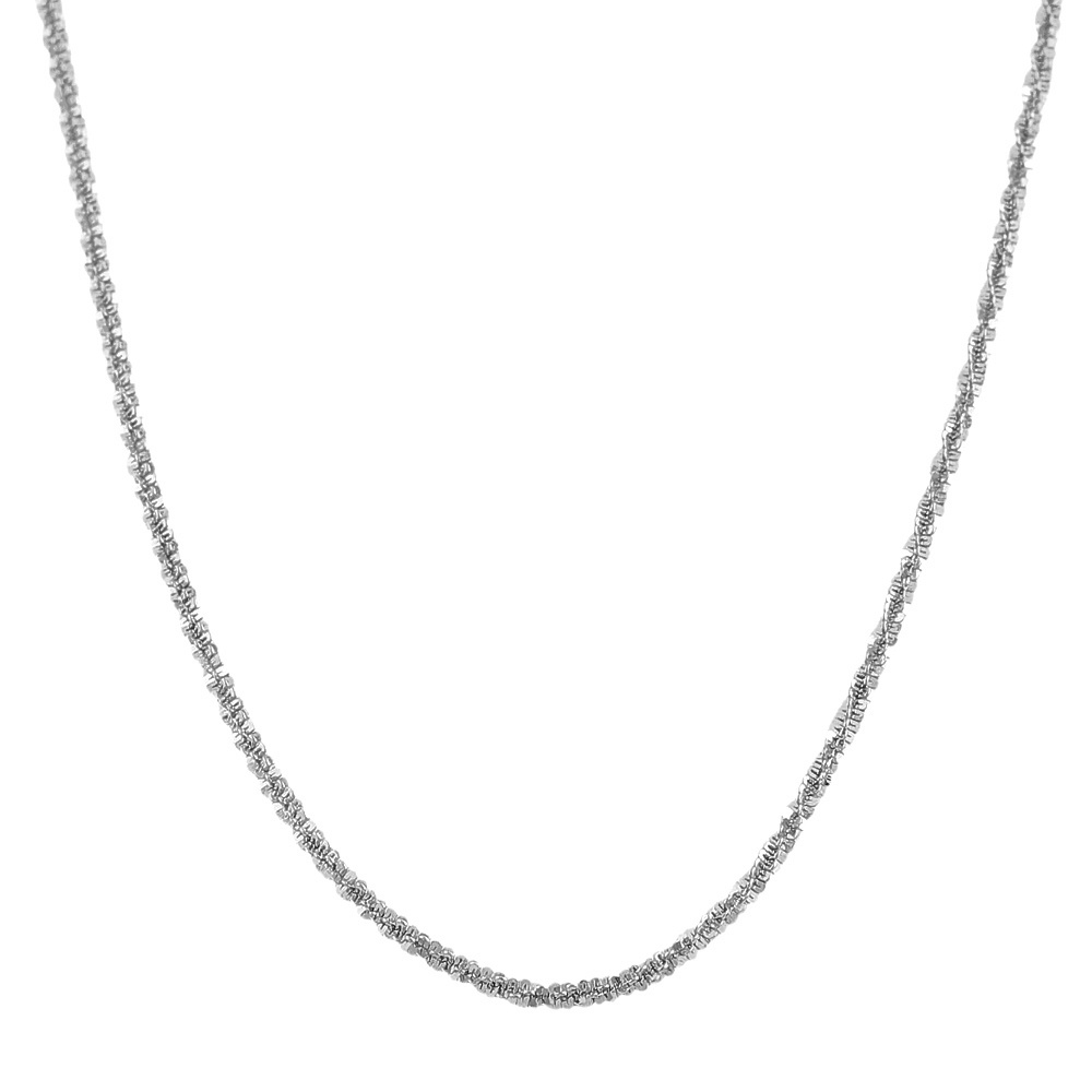 Tinsel-Link Chain in 10k White Gold