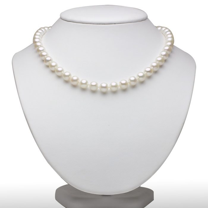 Cultured Freshwater Pearl Necklace in Sterling Silver