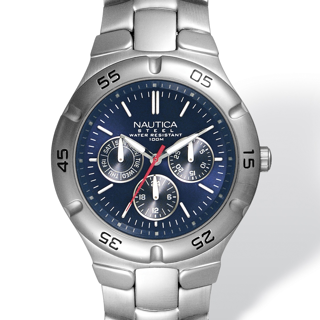 Men's Nautica Multi-Function Watch in Silvertone