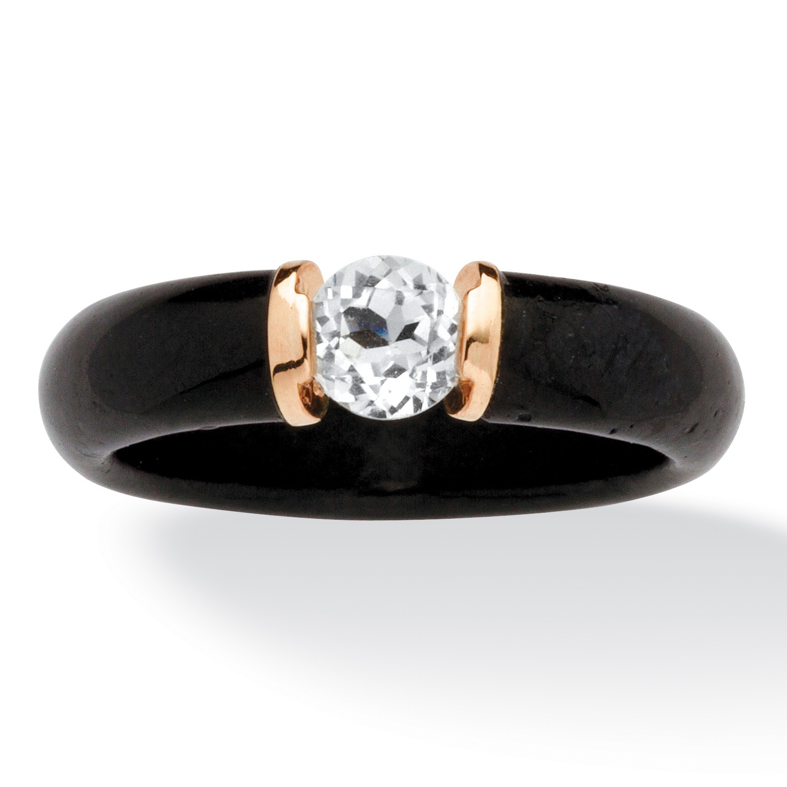 Black Jade Ring | palmbeach jewelry 56 tcw black jade and white topaz 10k Black Jade Ring | palmbeach jewelry 56 tcw black jade and white topaz 10k