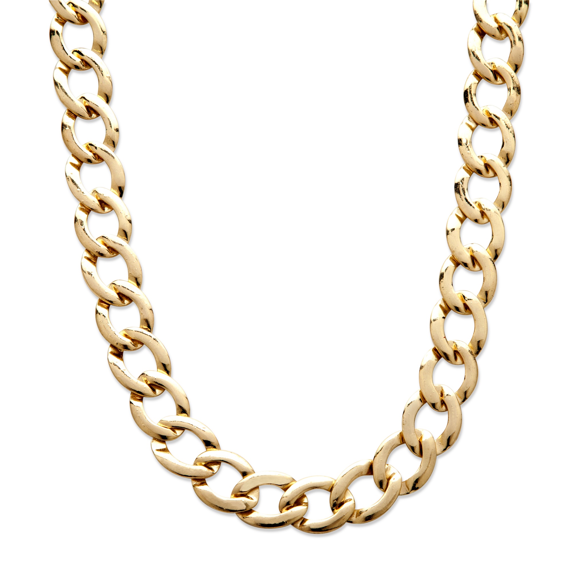 14k Gold-Plated Curb-Link Adjustable Necklace