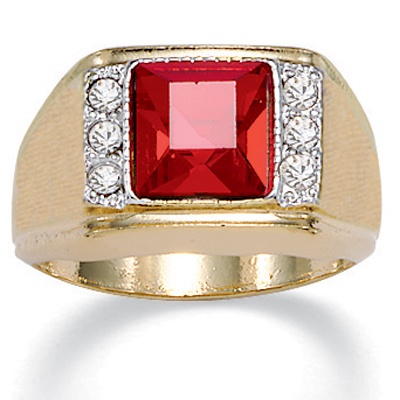 Men's Sim. Ruby Ring