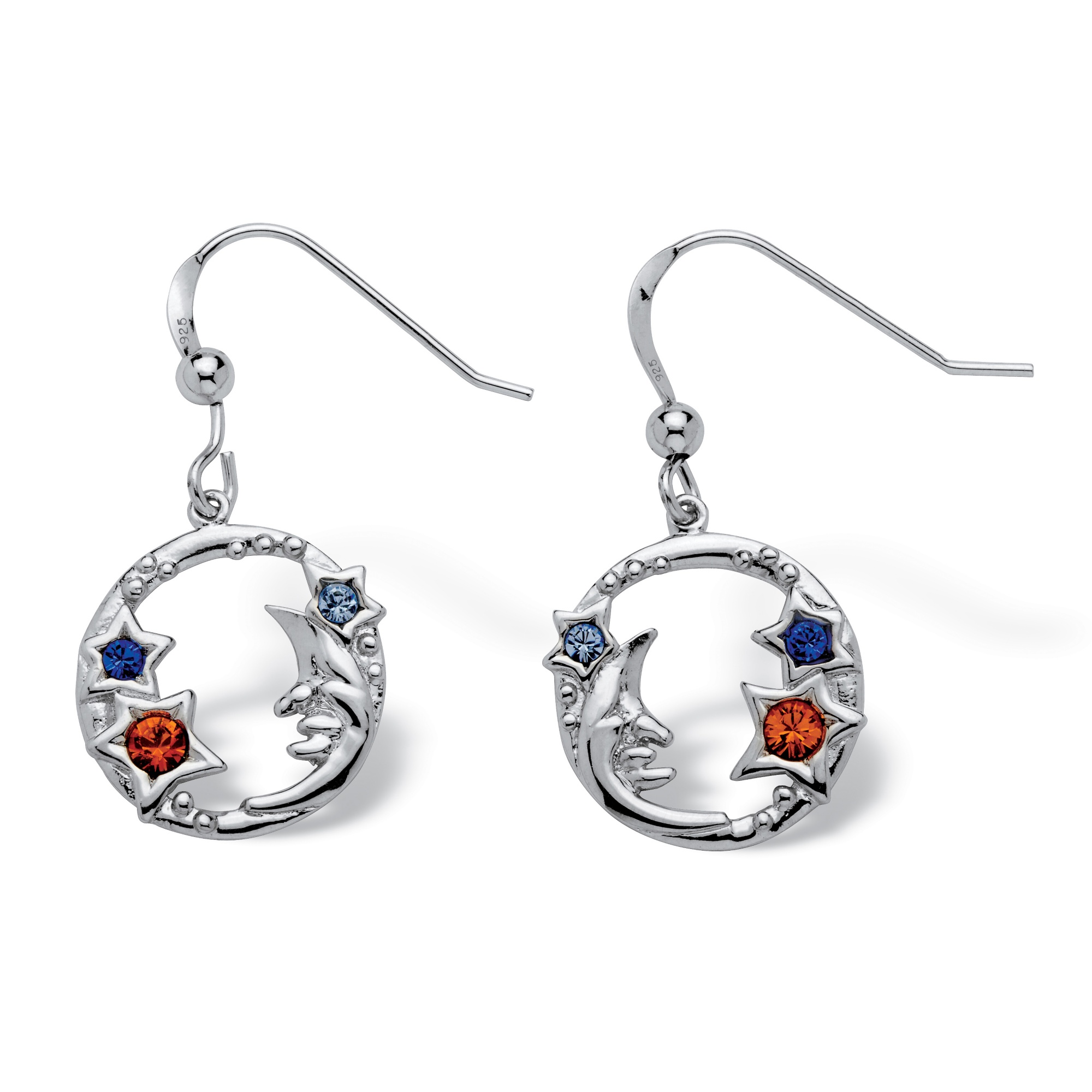 Silver Moon/Stars Earrings