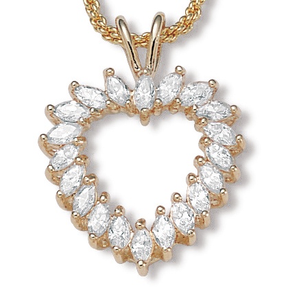 DiamonUltra&trade; CZ Heart Pendant
