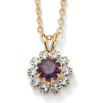Sim. Amethyst/Crystal Pendant