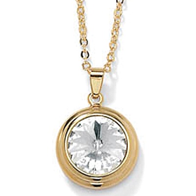 Crystal Bezel-Set Pendant