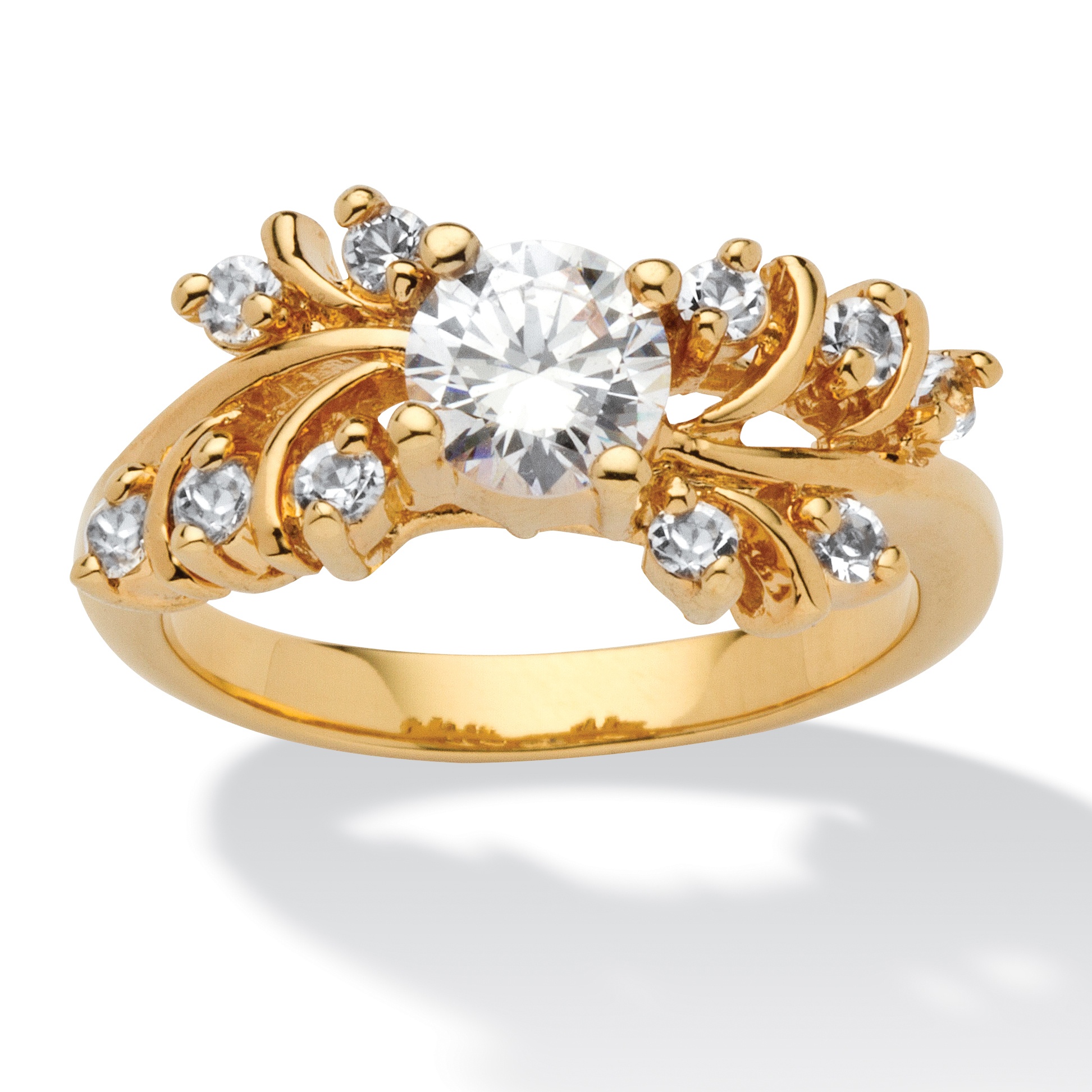 DiamonUltra&trade; CZ/Crystal Silver Cocktail Ring