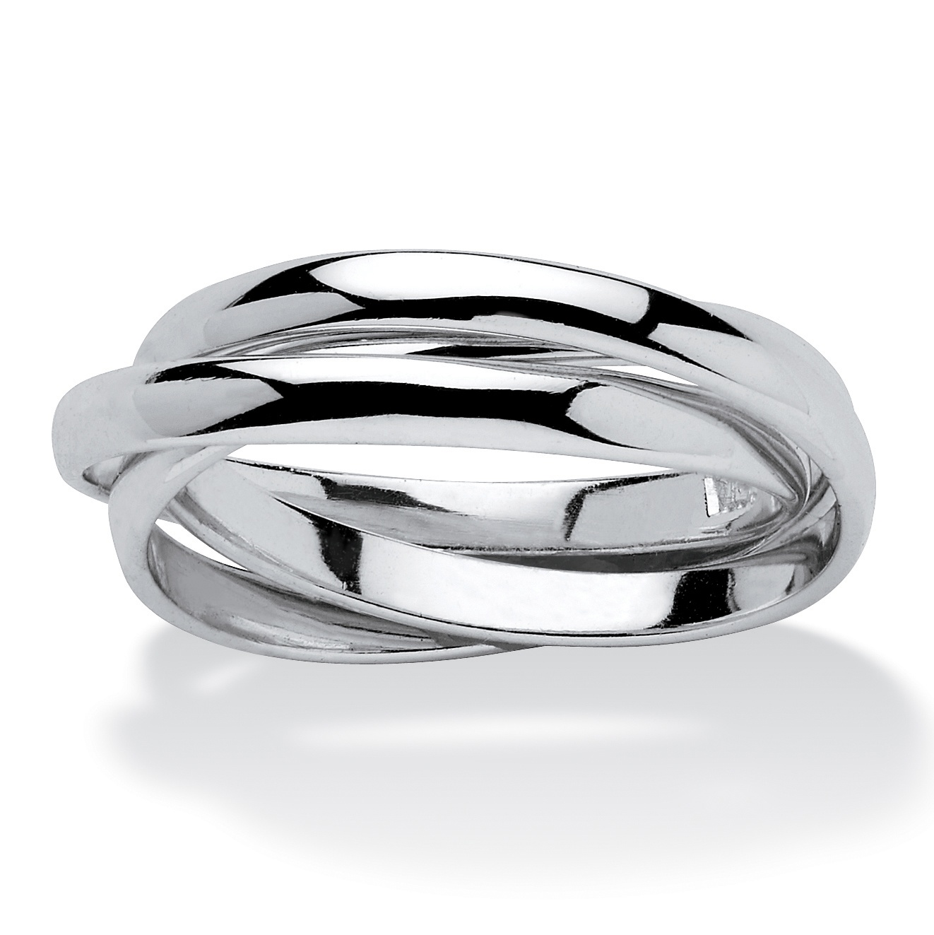 Sterling Silver Tri-Band Rolling Ring