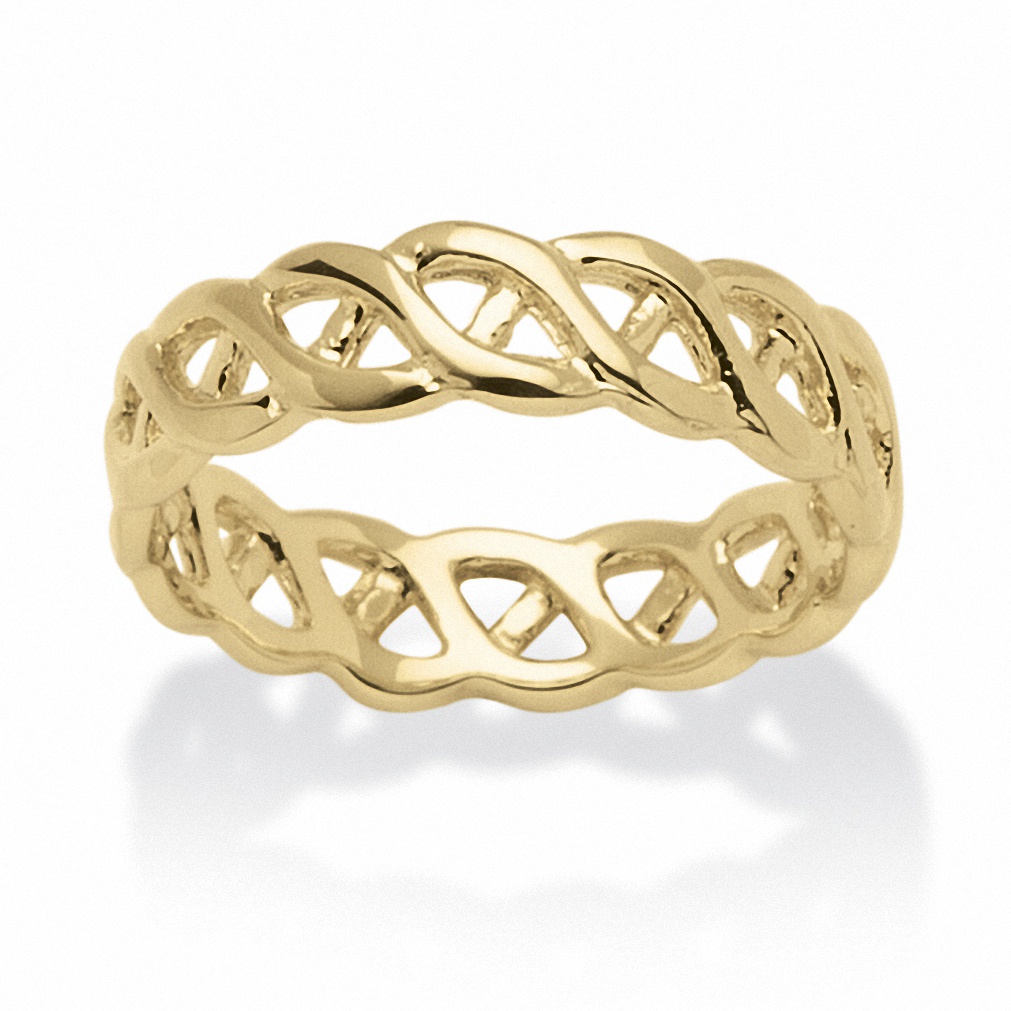 14k Yellow Gold-Plated Braided Band