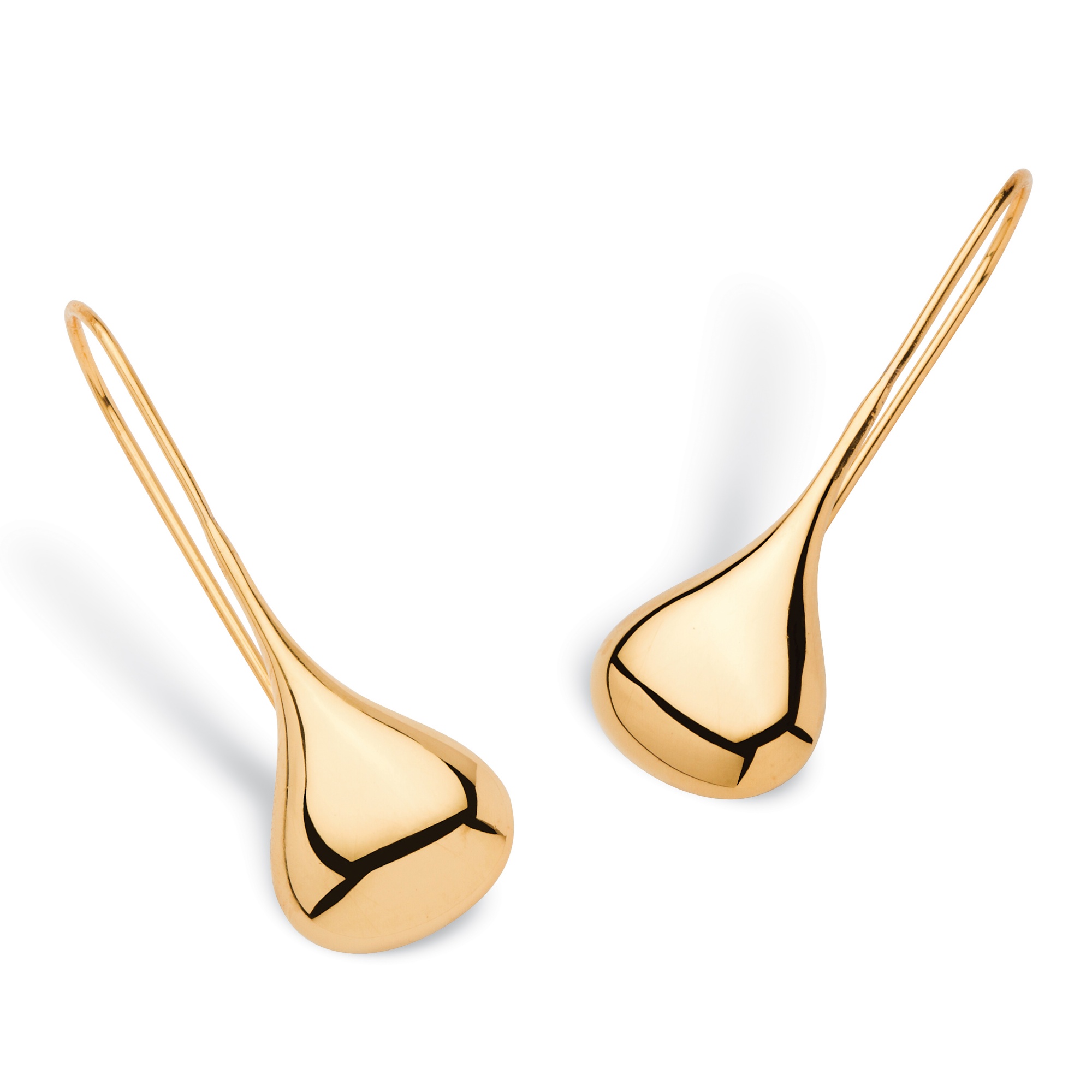 18k/Sterling Silver Drop-Kiss Earrings