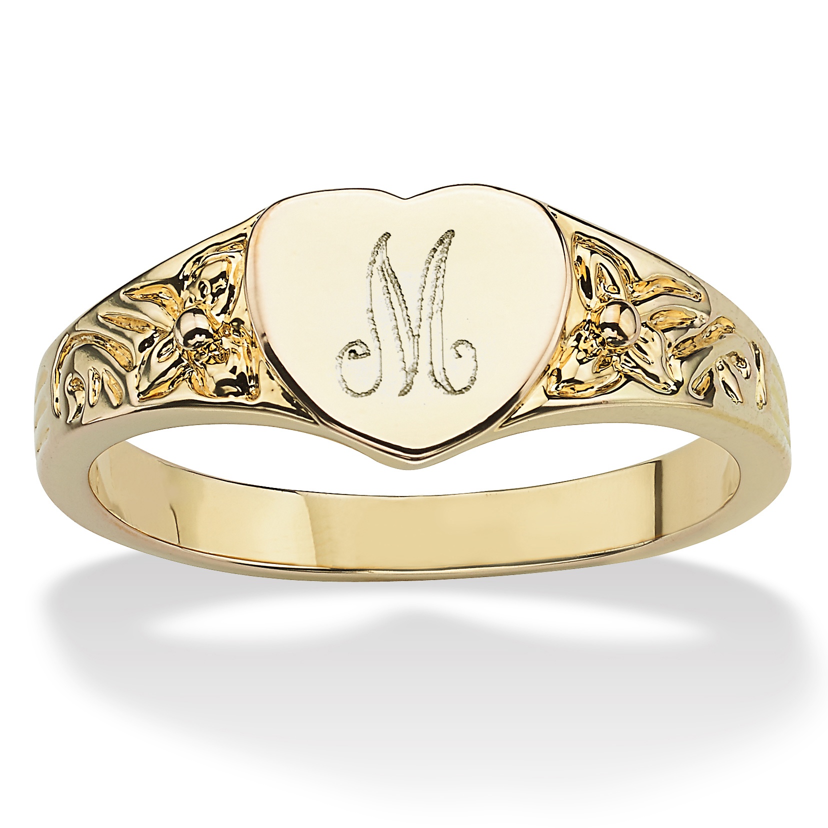 Heart Shaped Initial Ring